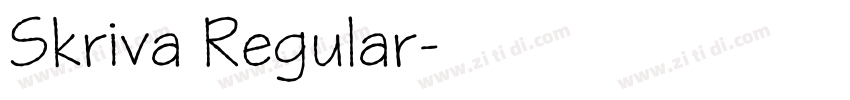 Skriva Regular字体转换